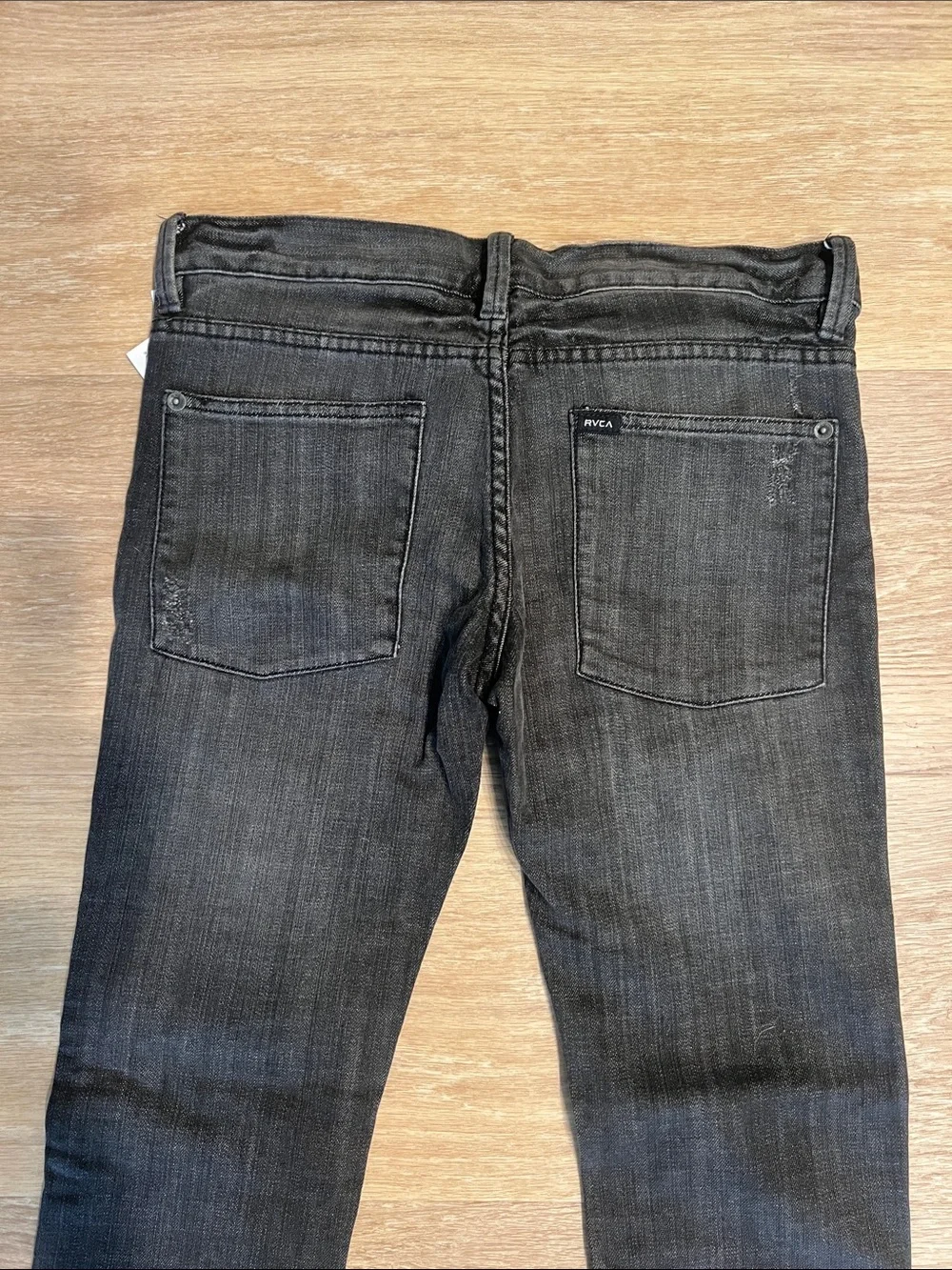 RVCA Women’s Skinny Jeans Rain II Washed Black Size 27 NWT